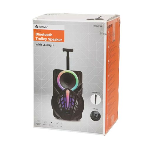 Bluetooth Hordozható Hangszóró Denver Electronics TSP-301 Fekete 12 W