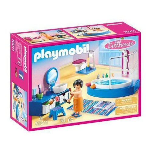 Playset Dollhouse Bathroom Playmobil 70211 WC (51 pcs)