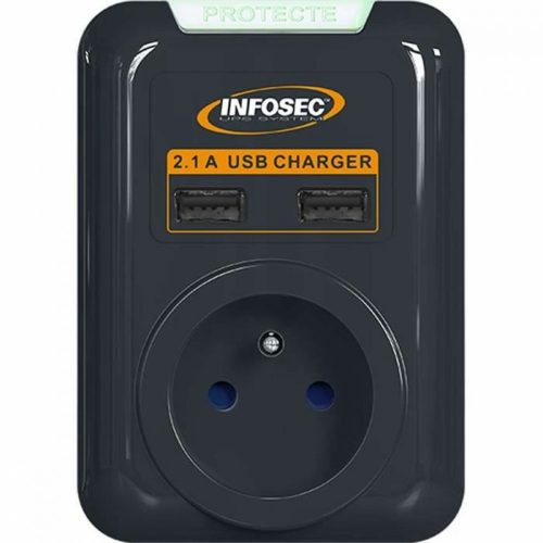 Túlfeszültség-védelem INFOSEC S1 USB NEO Fekete