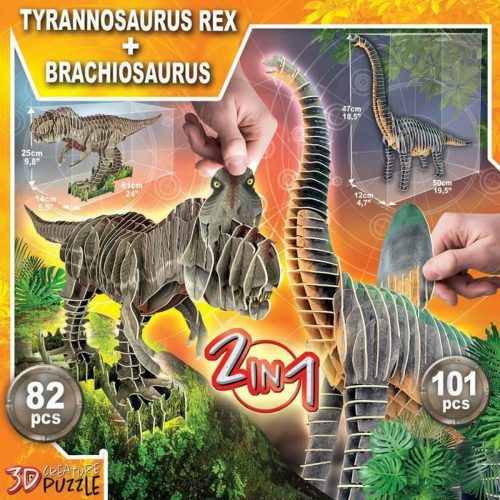 3D Puzzle Educa Puzzle x 2 Dinoszauruszok