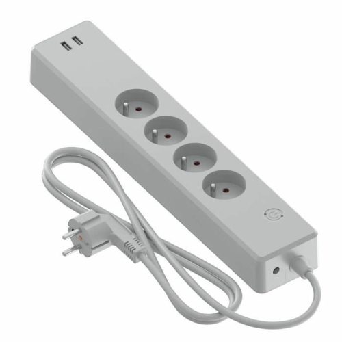 4 aljzatos elosztó kapcsoló nélkül Calex USB x 2