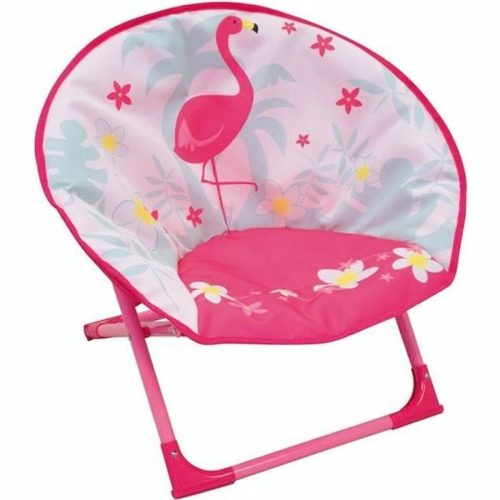 Gyerek fotel Fun House 53 x 56 x 43 cm Összecsukható rózsaszín flamingó