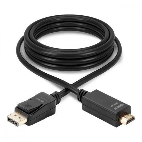DisplayPort HDMI Adapter LINDY 36923 Fekete