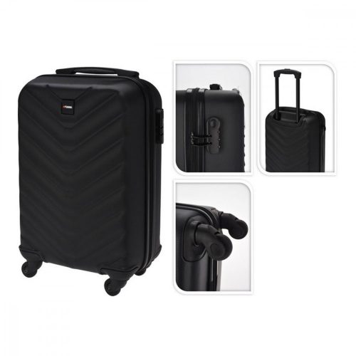 Kabin bőrönd PR World Kerekes 45 cm Fekete 33 x 20 x 53 cm
