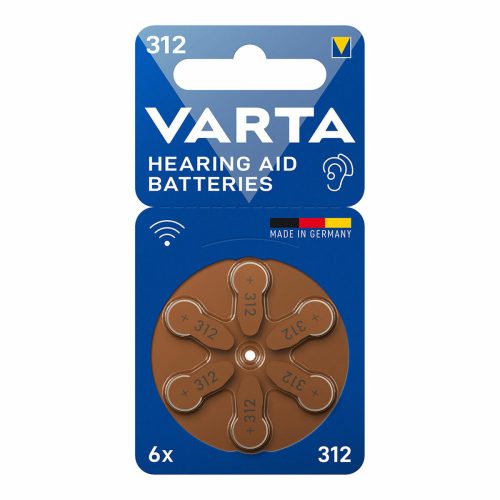 Hallókészülék elem Varta Hearing Aid 312 PR41 6 egység