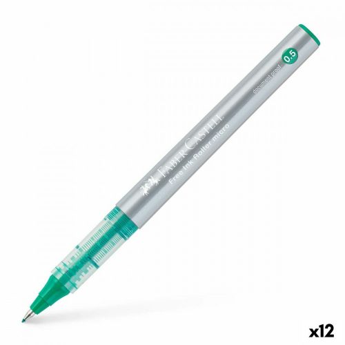 Folyékony tintás toll Faber-Castell Roller Free Ink Zöld 0,5 mm (12 egység)