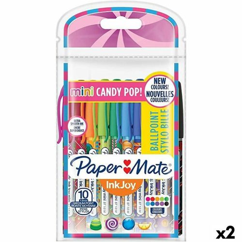 Golyóstoll készlet Paper Mate Mini Candy Pop Többszínű 1 mm (2 egység)