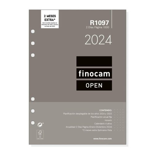 A napirend pótlása Finocam Open R1097 2024 Fehér 15,5 x 21,5 cm