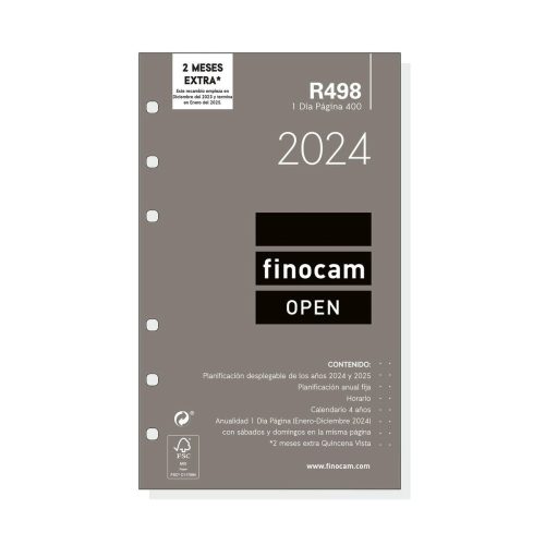 A napirend pótlása Finocam Open R498 2024 Fehér 9,1 x 15,2 cm