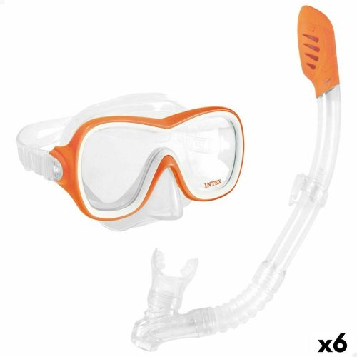 Snorkel Szemüveg és Pipa Intex Wave Rider Narancszín