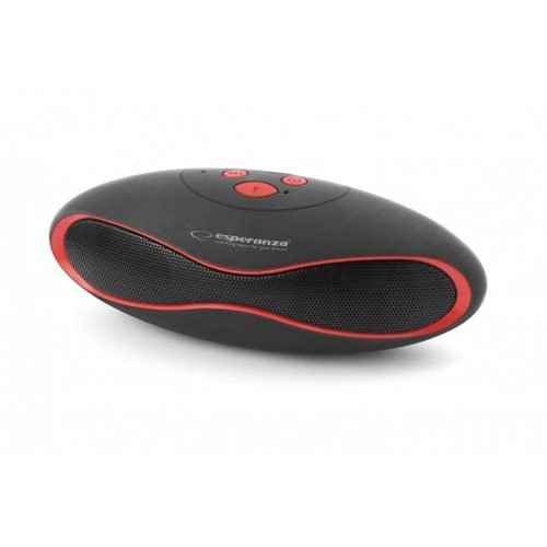 Bluetooth Hordozható Hangszóró Esperanza TRIVAL Fekete Fekete/Piros