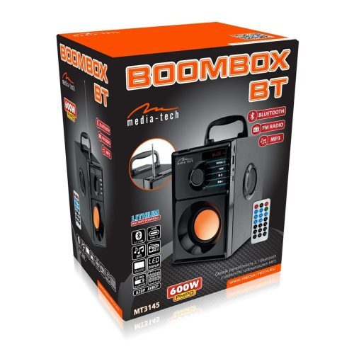 Bluetooth Hangszóró Media Tech BoomBox BT MT3145 V2 Fekete 600 W