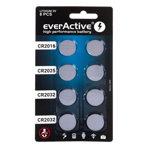 Elemek EverActive R2032 / CR2025 / CR2016 3 V (1 egység)
