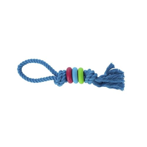Kutya játék Dingo 30079 Kék Pamut Természetes gumi