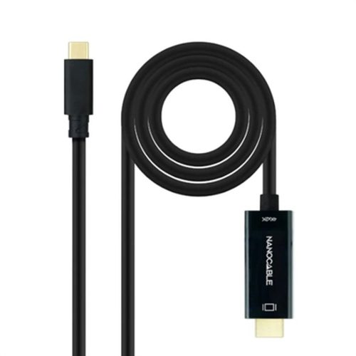 USB-C - HDMI Kábel NANOCABLE 10.15.5132 Fekete 1,8 m 4K Ultra HD