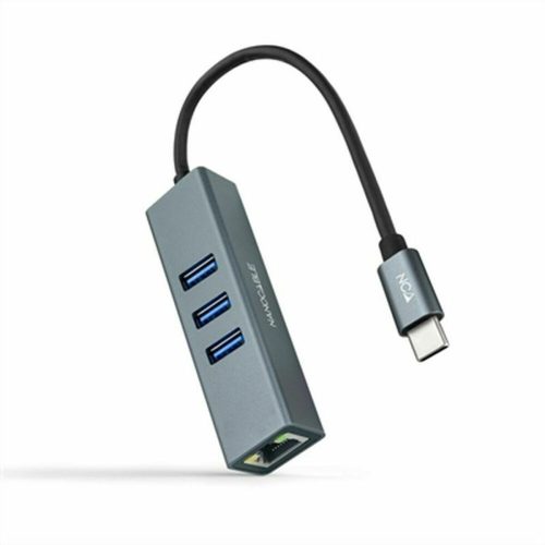 USB–Ethernet Adapter NANOCABLE 10.03.0408 Szürke