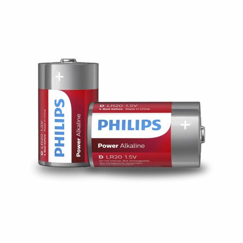 Alkáli Elemek Philips Batería LR20P2B/10 1,5 V