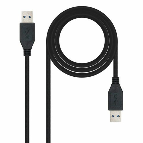 USB 3.0 A - USB A Kábel NANOCABLE 10.01.1002-BK Fekete 2 m